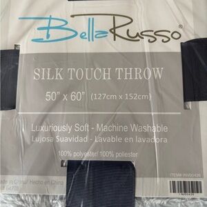 Bella Russo Silk Touch Throw - Luxuriously Soft Gray Blanket